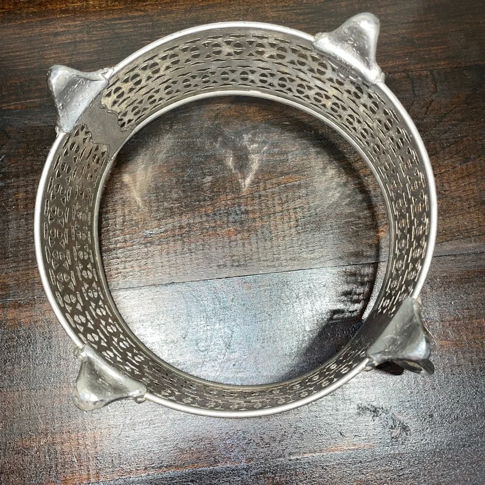 Oval Small Oven Crock Pot Holder Mara Weller Specialty Metal‎ Caddy Stand